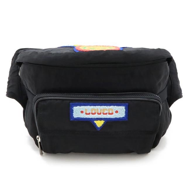 GUCCI グッチ テリークロス パッチ ウエストバッグ ボディバッグ 2WAY リュックサック バックパック パッチワーク ナイロン ブラック 536842