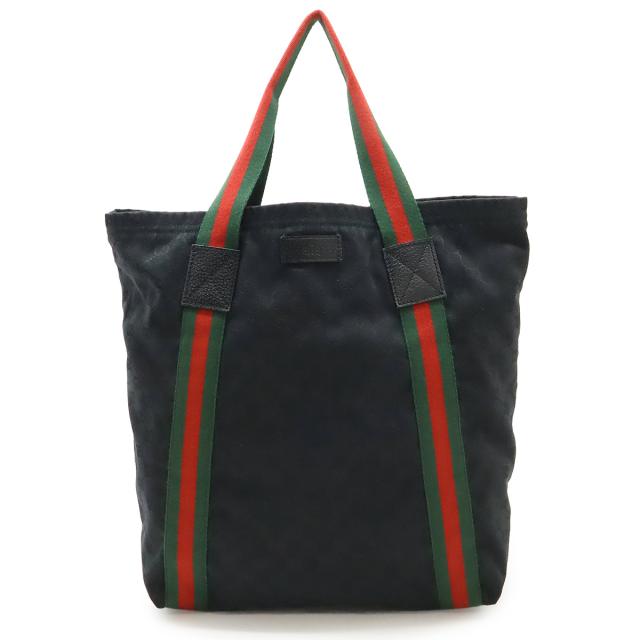 GUCCI グッチ GGキャンバス シェリーライン トートバッグ ショルダーバッグ 肩掛け レザー ブラック 黒 グリーン 緑 レッド 赤 189669