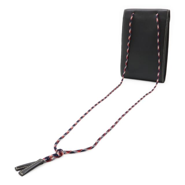 LOEWE ロエベ アナグラム アイ ロエベ ネイチャー ELN ネックポケット ショルダーバッグ ショルダーポーチ ポシェット レザー ブラック 101.30AB66