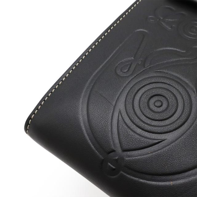 LOEWE ロエベ アナグラム アイ ロエベ ネイチャー ELN ネックポケット ショルダーバッグ ショルダーポーチ ポシェット レザー ブラック 101.30AB66