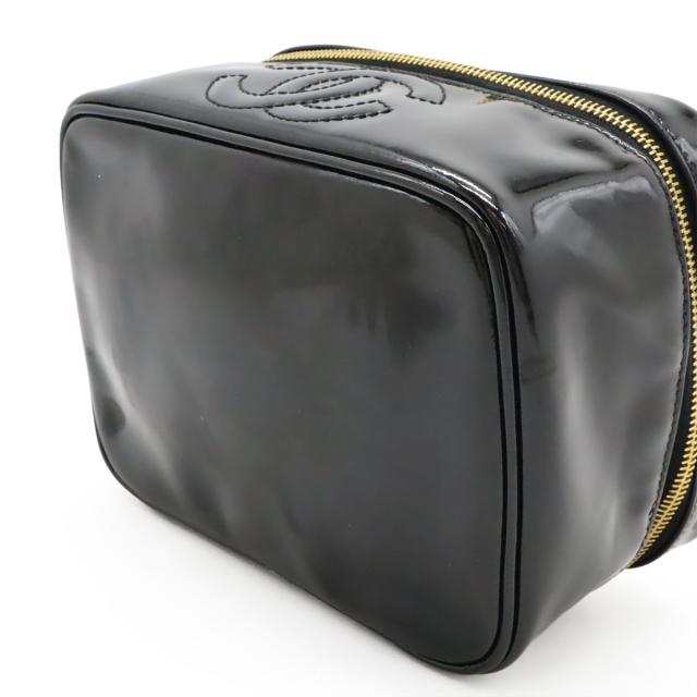 CHANEL シャネル ココマーク エナメル バニティバッグ ハンドバッグ