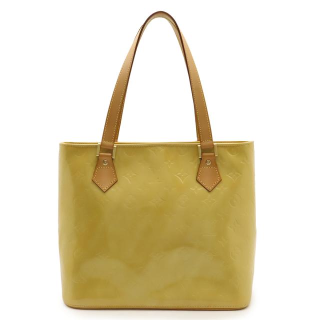 LOUIS VUITTON ルイ ヴィトン モノグラムヴェルニ ヒューストン トートバッグ ショルダーバッグ エナメル パテントレザー ベージュ M91004