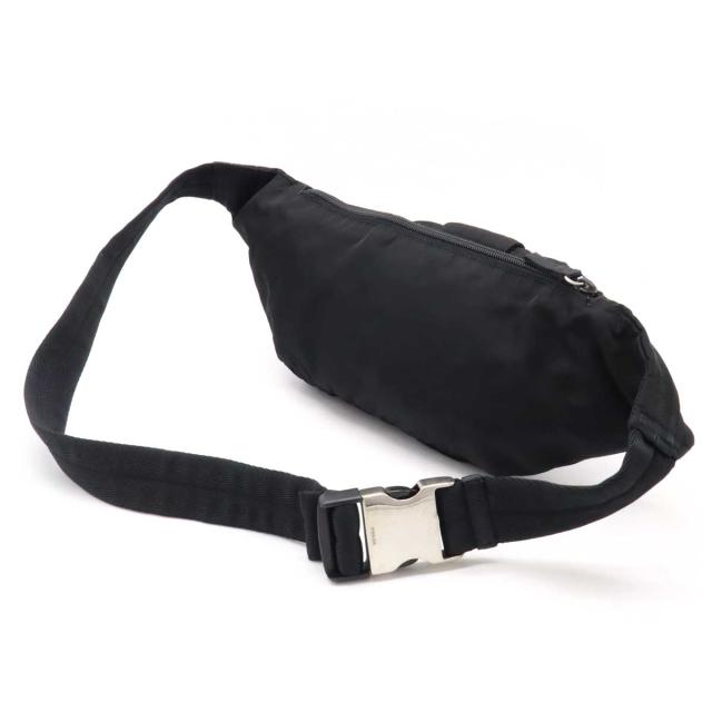 プラダ　トライアングルロゴ　ウエストバッグ　ボディバッグ　黒 PRADA プラダ ウエストバッグ ボディバッグ テスーサフィアーノ
