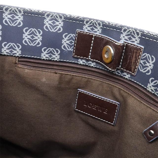 ショルダーバッグ トートバッグ PVC/レザー ブルー×ネイビー