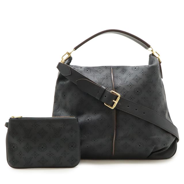 LOUIS VUITTON ルイ ヴィトン マヒナ セレネMM ハンドバッグ 2WAY ショルダーバッグ 斜め掛け ノワール 黒 ブラック M93987