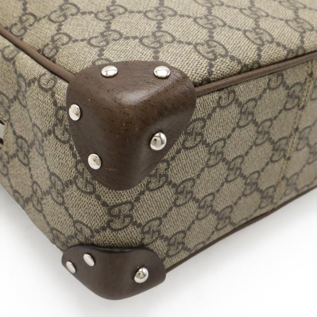 GUCCI グッチ GGスプリーム ショルダーバッグ 斜め掛け PVC レザー