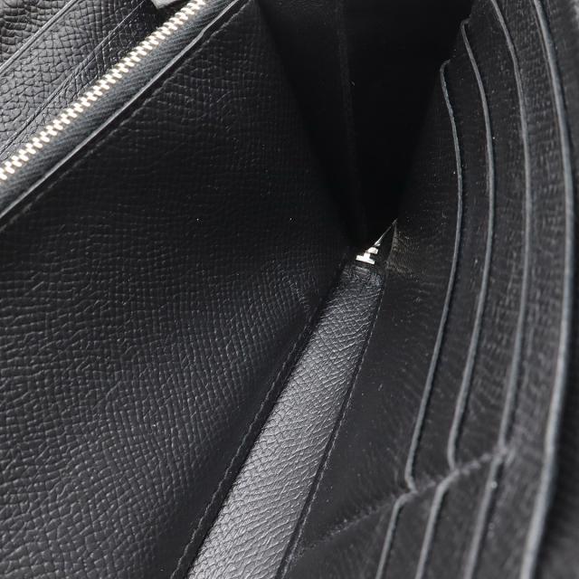 HERMES エルメス アザップロング クラシック ラウンドファスナー 長財布 ヴォーエプソン レザー ブラック 黒 シルバー金具 □O刻印