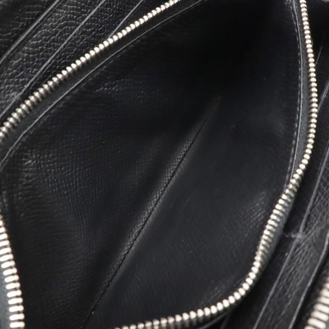 HERMES エルメス アザップロング クラシック ラウンドファスナー 長財布 ヴォーエプソン レザー ブラック 黒 シルバー金具 □O刻印