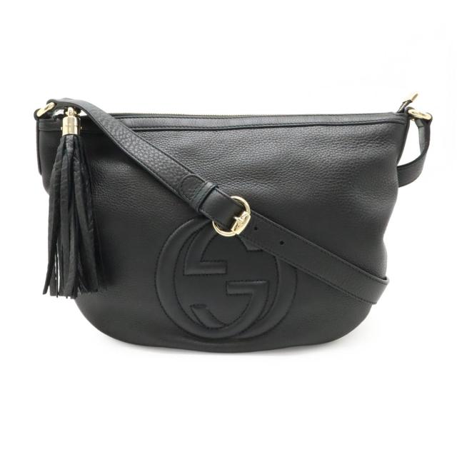 GUCCI グッチ ソーホー タッセル金具 ショルダーバッグ レザー黒 グッチ