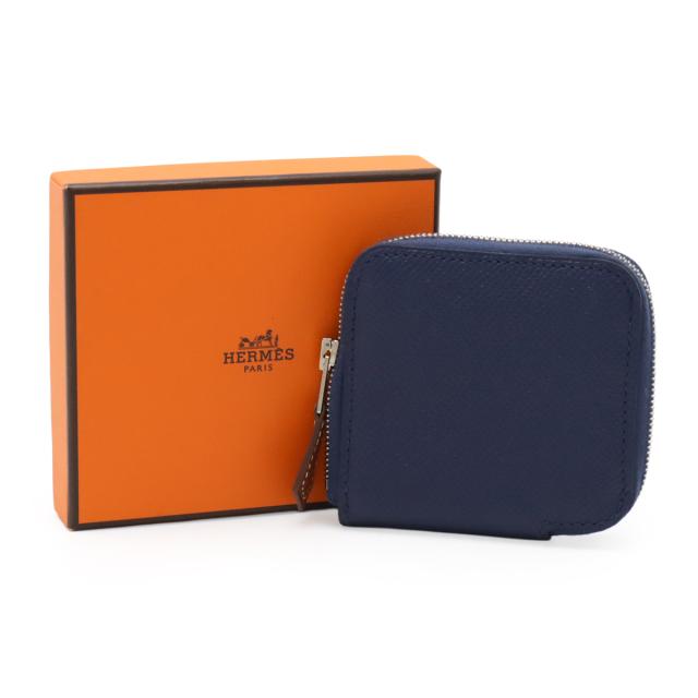 ◇エルメス◇ヴォーエプソン/アザップコンパクト/シルクイン/ケース HERMES エルメス アザップ シルクイン コンパクト ブルージーン