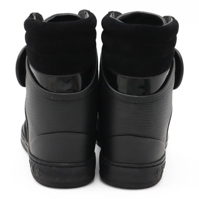 LOUIS VUITTON ルイ ヴィトン ポストマーク ライン スニーカー シューズ ハイカット レースアップ エピレザー ノワール 黒 ブラック #36 1/2 23.5cm