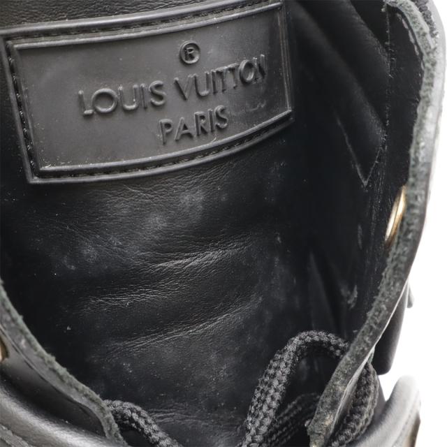 LOUIS VUITTON ルイ ヴィトン ポストマーク ライン スニーカー シューズ ハイカット レースアップ エピレザー ノワール 黒 ブラック #36 1/2 23.5cm