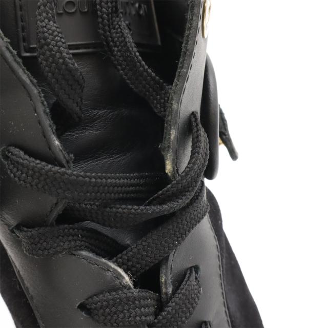LOUIS VUITTON ルイ ヴィトン ポストマーク ライン スニーカー シューズ ハイカット レースアップ エピレザー ノワール 黒 ブラック #36 1/2 23.5cm