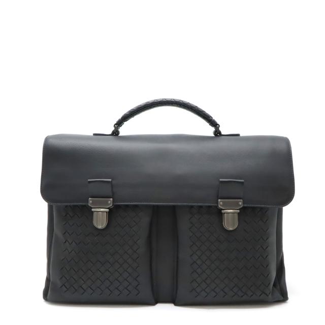 BOTTEGA ビジネスバック ブリーフケース イントレチャート 黒 レザー