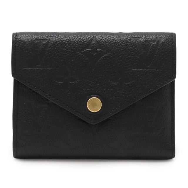 LOUIS VUITTON ルイ ヴィトン モノグラムアンプラント ポルトフォイユ ヴィクトリーヌ 3つ折財布 三つ折り財布 ノワール 黒 ブラック M64060