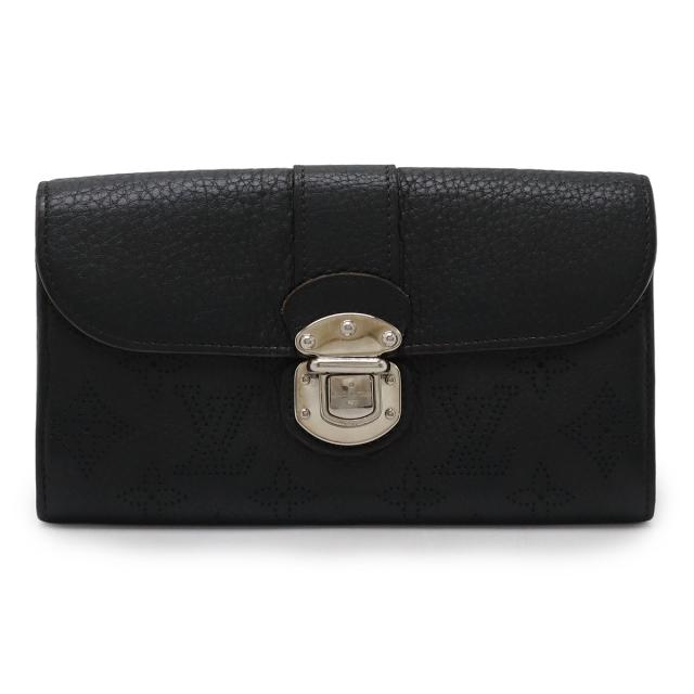 ルイヴィトン。美品ポルトフォイユ、イリス、マヒナレザー、ノワール