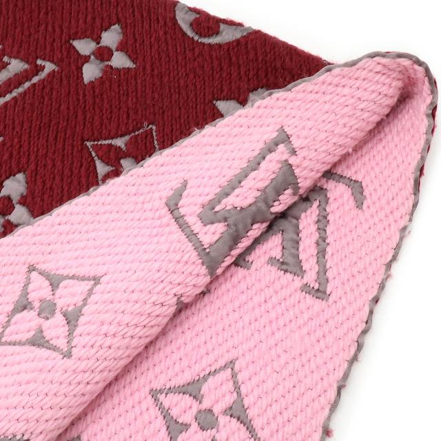 LOUIS VUITTON マフラー ロゴマニア デュオ ピンクM73887 LOUIS VUITTON】ルイ・ヴィトン エシャルプ ロゴマニア デュオ M73887