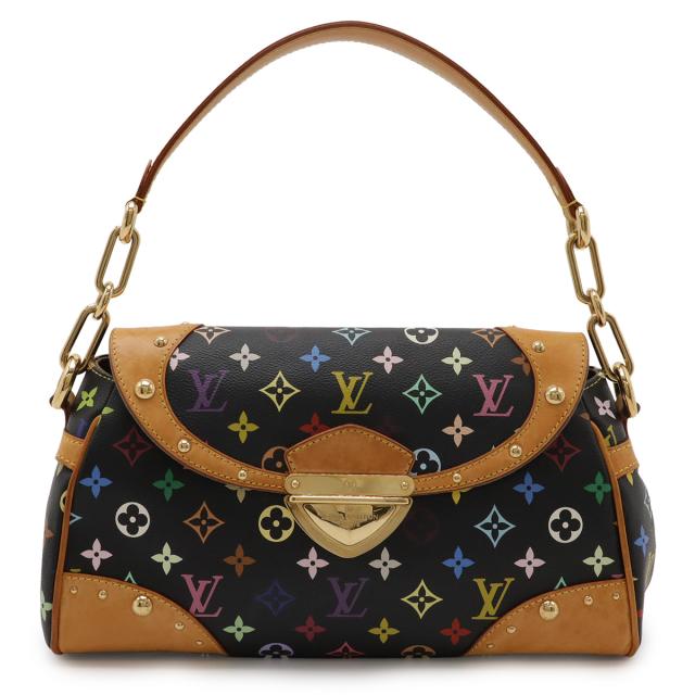 LOUIS VUITTON ルイ ヴィトン モノグラムマルチカラー ビバリーMM ショルダーバッグ セミショルダー ワンショルダー 肩掛け ノワール 黒 M40204