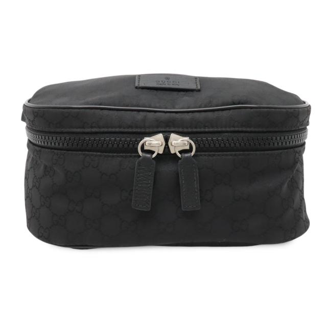 GUCCI グッチ ウエストバッグ／ボディバッグ ブラック ナイロン × レザー GUCCI グッチ レザー ベルトバッグ ボディバッグ ウエストバッグ