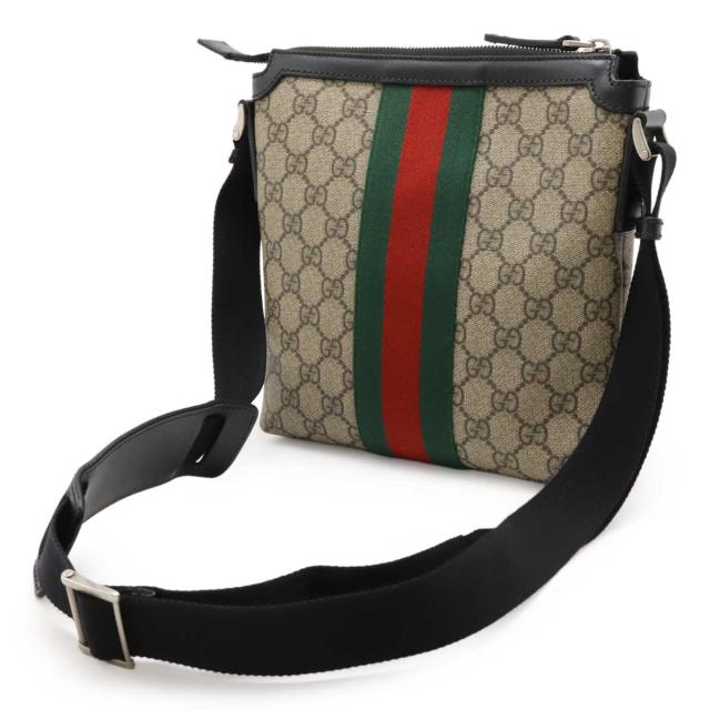 GUCCI GGスプリーム PVC ウェブライン メッセンジャーバッグ バッグ