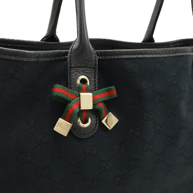 GUCCI グッチ GGキャンバス プリンシーライン リボン トート