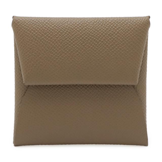 HERMES エルメス バスティア ケース 小銭入れ パース ヴォーエプソン レザー エトゥープ グレージュ シルバー金具 Z刻印