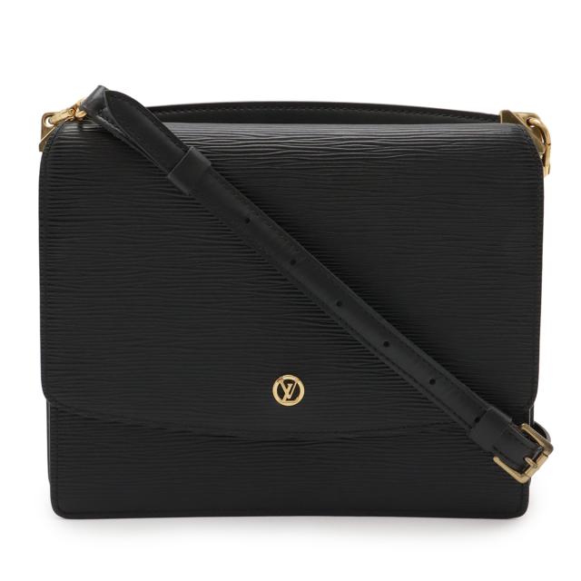 LOUIS VUITTON ルイ ヴィトン エピ グルネル ショルダーバッグ 斜め掛け 2WAY クラッチバッグ レザー ノワール ブラック 黒 ゴールド金具 M52362