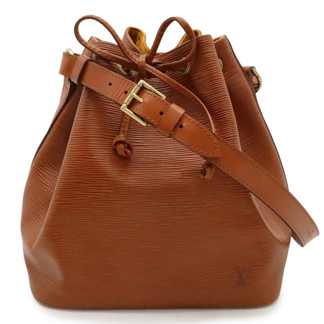 LOUIS VUITTON ルイ ヴィトン エピ プチノエ 巾着 ショルダーバッグ セミショルダー ワンショルダー 肩掛け レザー ケニアブラウン M44103