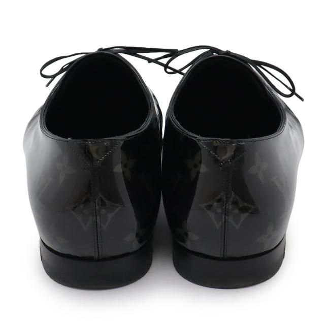 LOUIS VUITTON ルイ ヴィトン ヴァンドーム ライン ダービー ドレスシューズ ビジネスシューズ レザー エナメル 黒 ブラック #6 1/2 25.5cm