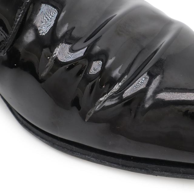 LOUIS VUITTON ルイ ヴィトン ヴァンドーム ライン ダービー ドレスシューズ ビジネスシューズ レザー エナメル 黒 ブラック #6 1/2 25.5cm