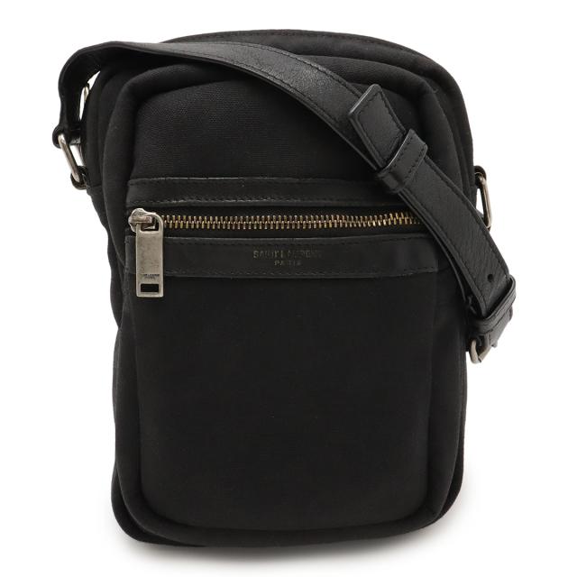 SAINT LAURENT PARIS サン ローラン パリ YSL イブサンローラン ショルダーバッグ ポシェット キャンバス レザー ブラック 黒 581700 SAINT LAURENT PARIS サン ローラン パリ YSL イブサンローラン