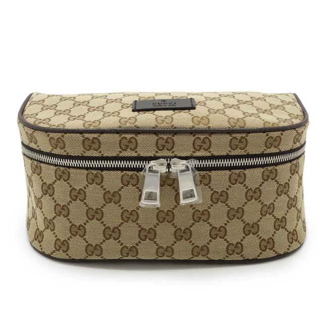 グッチ GUCCI ボディバッグ GG キャンバス レザー ブラウン