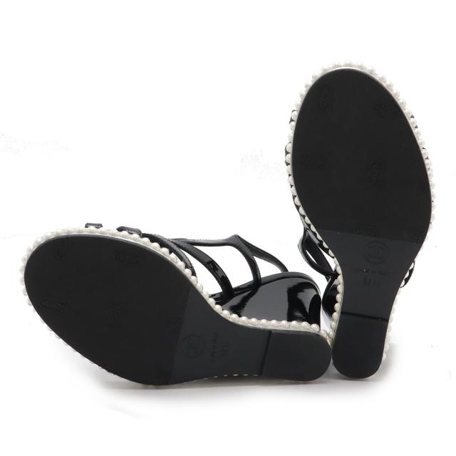 CHANEL シャネル ココマーク ストラップサンダル ウェッジソール