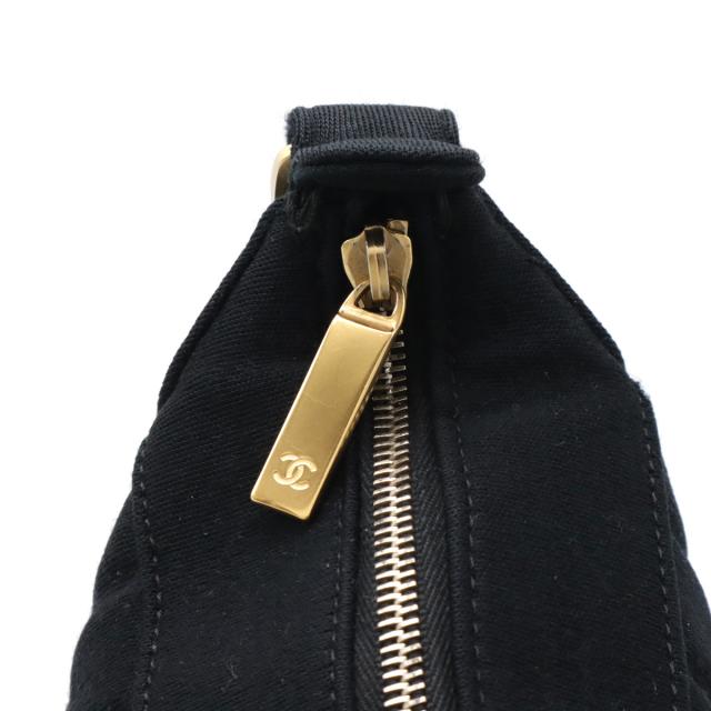 CHANEL シャネル チョコバー ココマーク ショルダーバッグ ワンショルダー ハンドバッグ コットンジャージー レザー ブラック 黒 ゴールド金具 CHANEL シャネル チョコバー ココマーク ショルダーバッグ ワン