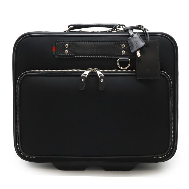 GUCCI グッチ シェリーライン テクノキャンバス キャリーバッグ ボストンバッグ 旅行カバン トラベルバッグ ブラック 黒 246459