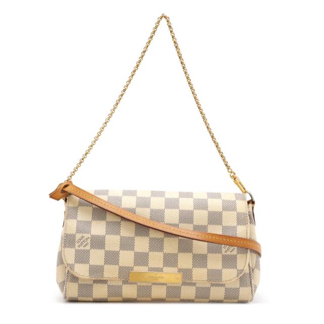 LOUIS VUITTON ルイ ヴィトン ダミエアズール フェイボリットPM アクセサリーポーチ クラッチバッグ チェーン 2WAY ショルダーバッグ N41277
