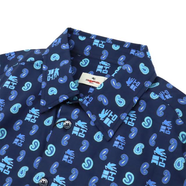 ETRO エトロ Yシャツ ワイシャツ 長袖シャツ ペイズリー柄 ロゴ