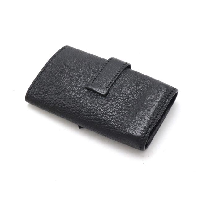 エルメスの黒キーケース セリエ 4連キーケース ボックスカーフ 黒