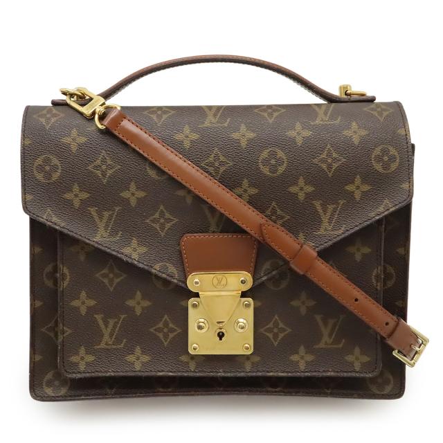 LOUIS VUITTON ルイ ヴィトン モノグラム モンソー28 セカンドバッグ ハンドバッグ ビジネスバッグ 2WAY ショルダーバッグ M51185