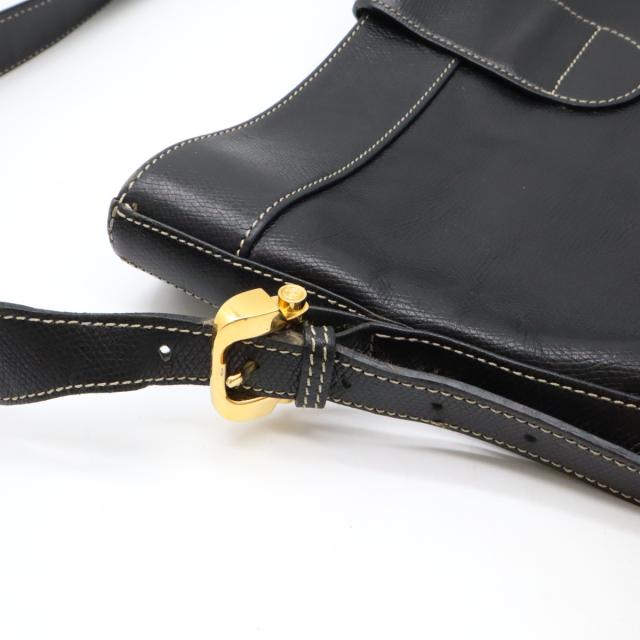 LOEWE ロエベ アナグラム ショルダーバッグ ワンショルダー セミショルダー バケツ型 レザー ブラック 黒 ゴールド金具 LOEWE ロエベ アナグラム ショルダーバッグ ワンショルダー