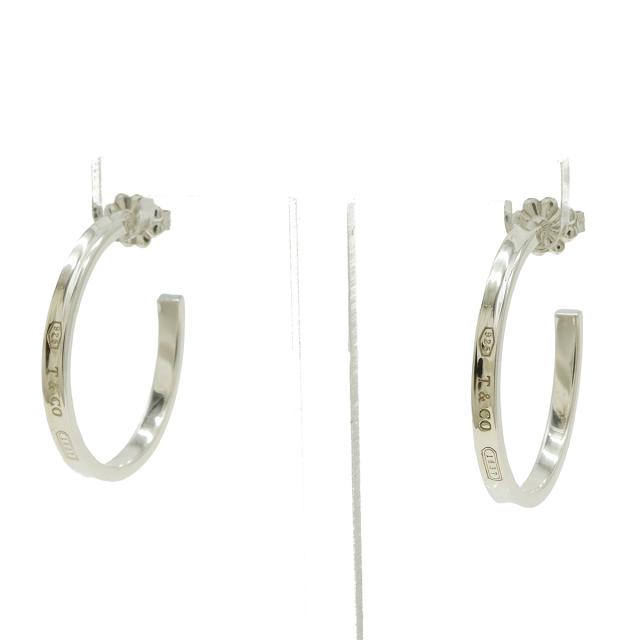 ティファニー ナロー フープ ピアス 1837 両耳 ミディアム シルバー925