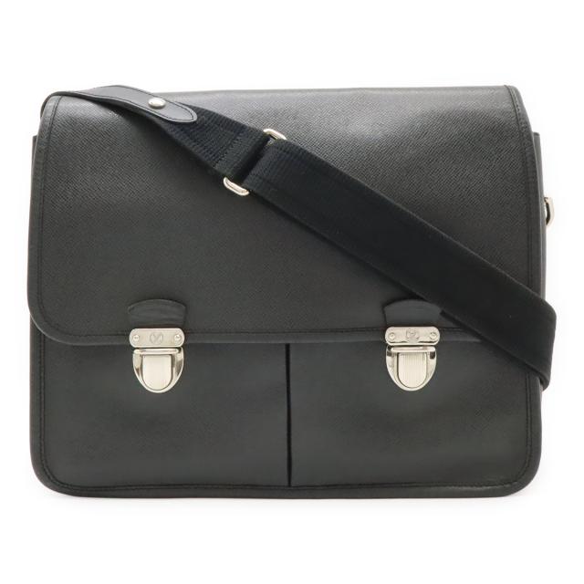 LOUIS VUITTON ルイ ヴィトン タイガ アレクセイ ショルダーバッグ 斜め掛け アルドワーズ 黒 ブラック シルバー金具 M32472