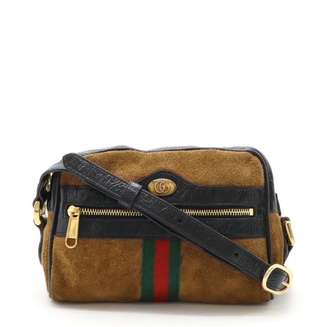 グッチショルダーバッグポシェット レザー斜め掛けゴールド金具ツートーン