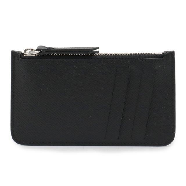 Maison Margiela メゾン マルジェラ ケース 小銭入れ カードケース フラグメントケース レザー ブラック 黒 シルバー金具 SA1VX0008