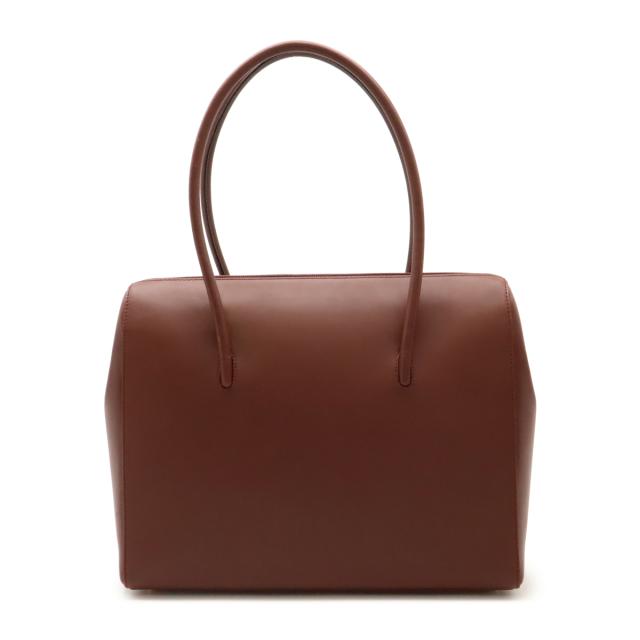 Cartier カルティエ マストライン トートバッグ ショルダーバッグ セミショルダー 肩掛け レザー ボルドー ゴールド金具