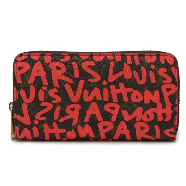 LOUIS VUITTON ルイ ヴィトン モノグラムグラフィティ ジッピーウォレット ラウンドファスナー 長財布 フューシャ ネオンピンク M93710