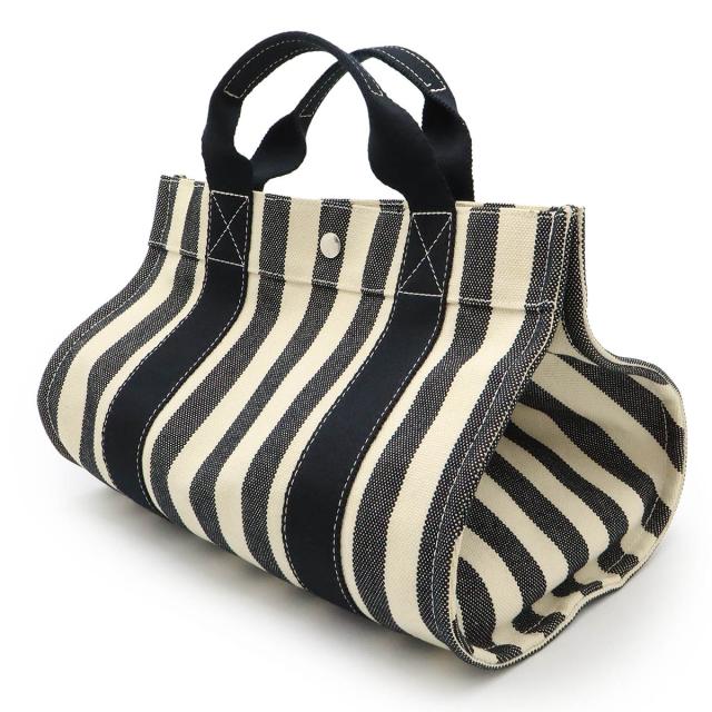 HERMES カンヌストライプ ハンドバッグ