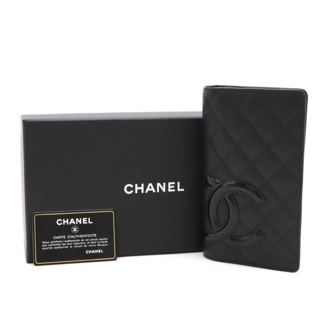 CHANEL カンボンライン ココマーク 2つ折長財布 黒 ブラック ホワイト 楽天市場】シャネル 財布 レディース カンボンライン ココマーク