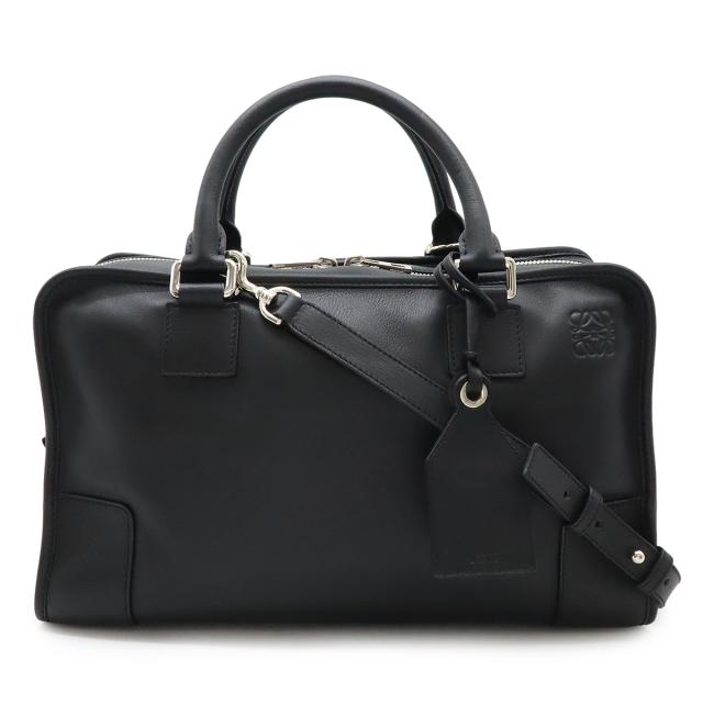 LOEWE ロエベ アマソナ36 ハンドバッグ ミニボストンバッグ 2WAY ショルダーバッグ レザー ブラック 黒 シルバー金具 352.30.N22