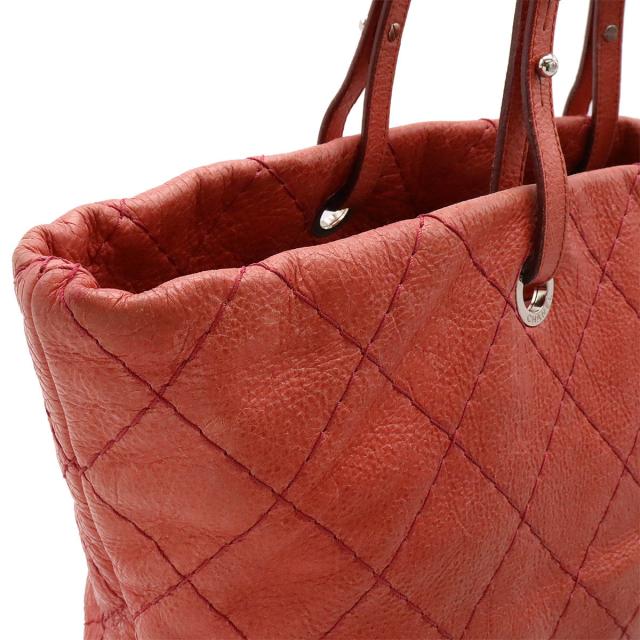 CHANEL シャネル オンザロード ココマーク レザートート バッグ ピンク